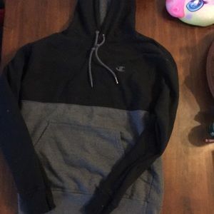 Black/Gray Men’s Champion hoodie Worn once